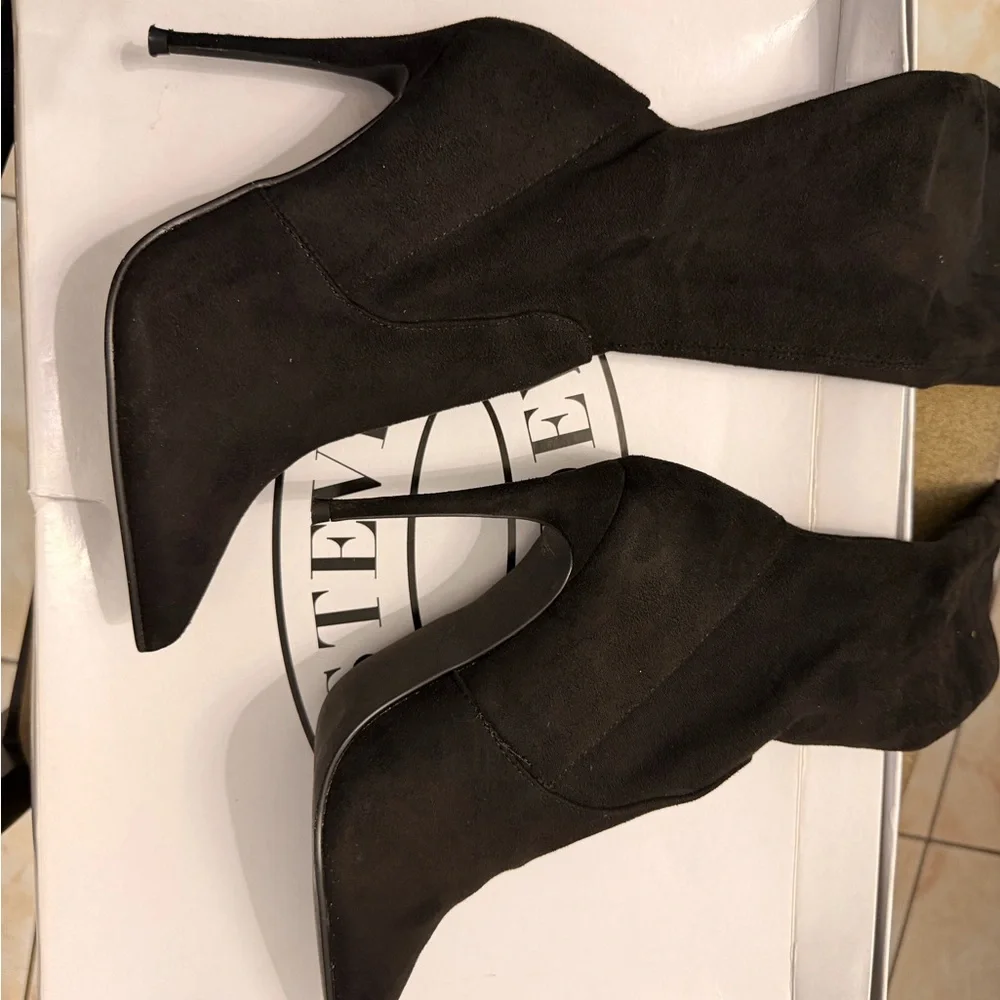 Steve Madden Black Over-the-Knee Boots - Picture 4 of 6